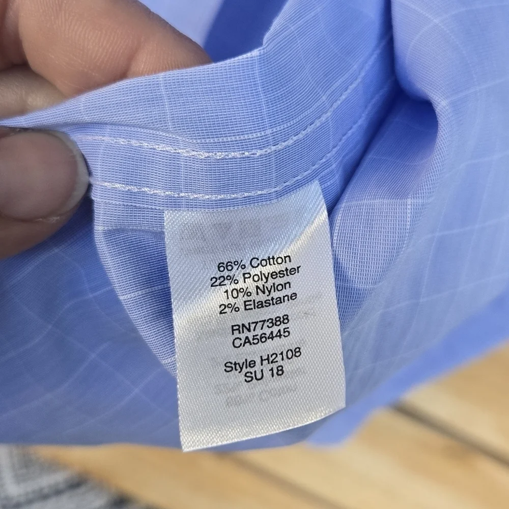 J. Crew The Offshore Performance Shirt Sz Small Blue And White Plaid